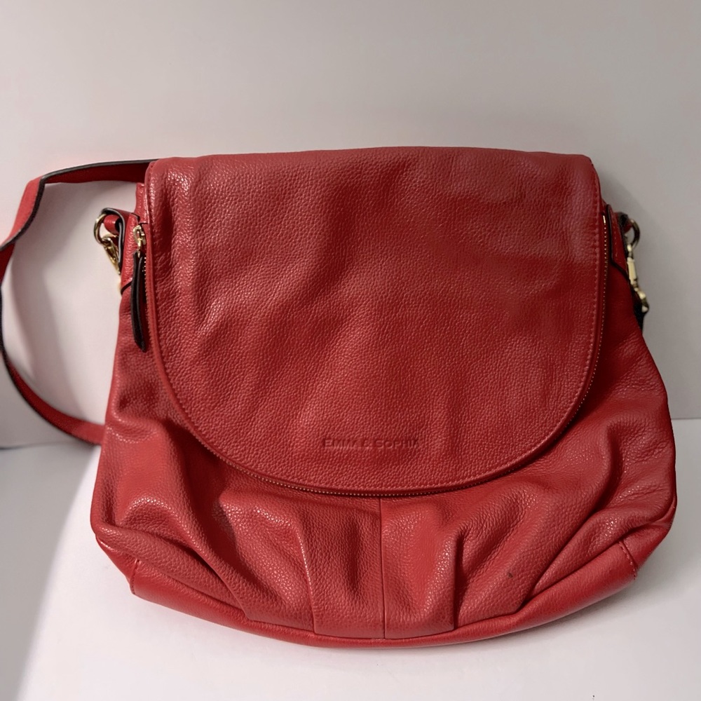 Emma & Sophia hobo purse red medium size